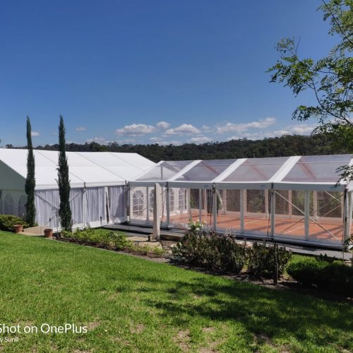 clear and white marquees
