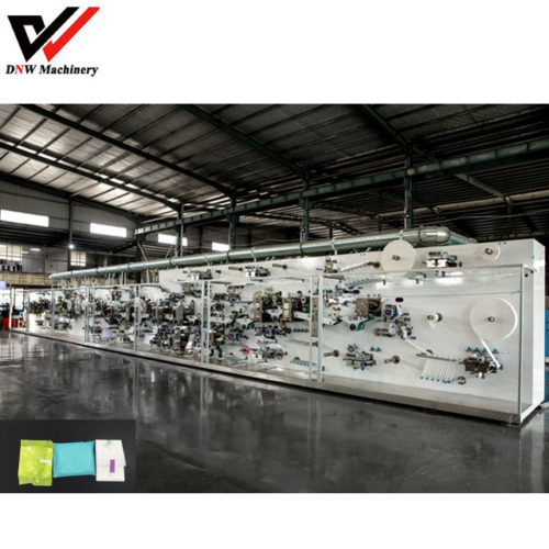 full servo straight package sanitary napkin making machine
